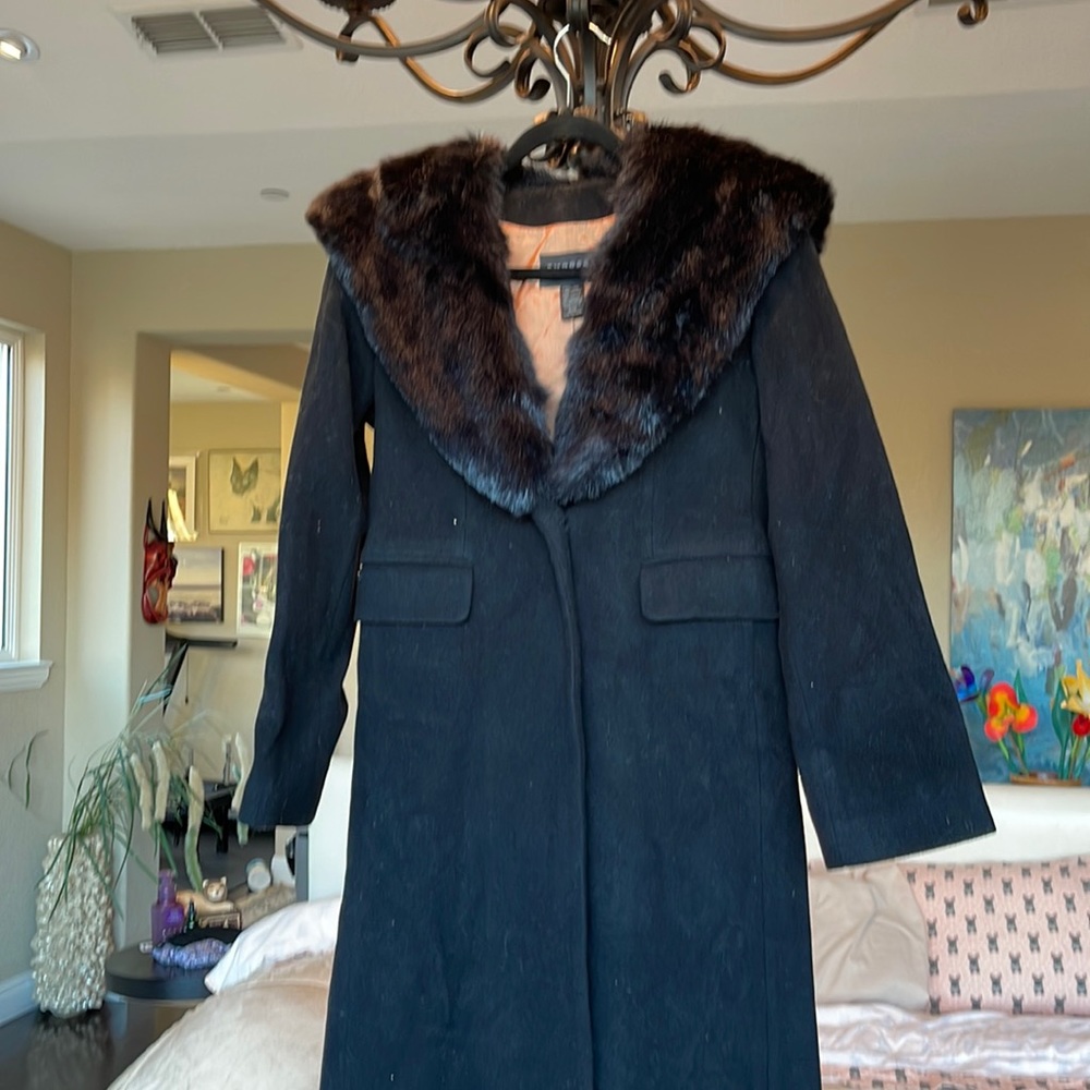 Super elegant and classy long black coat